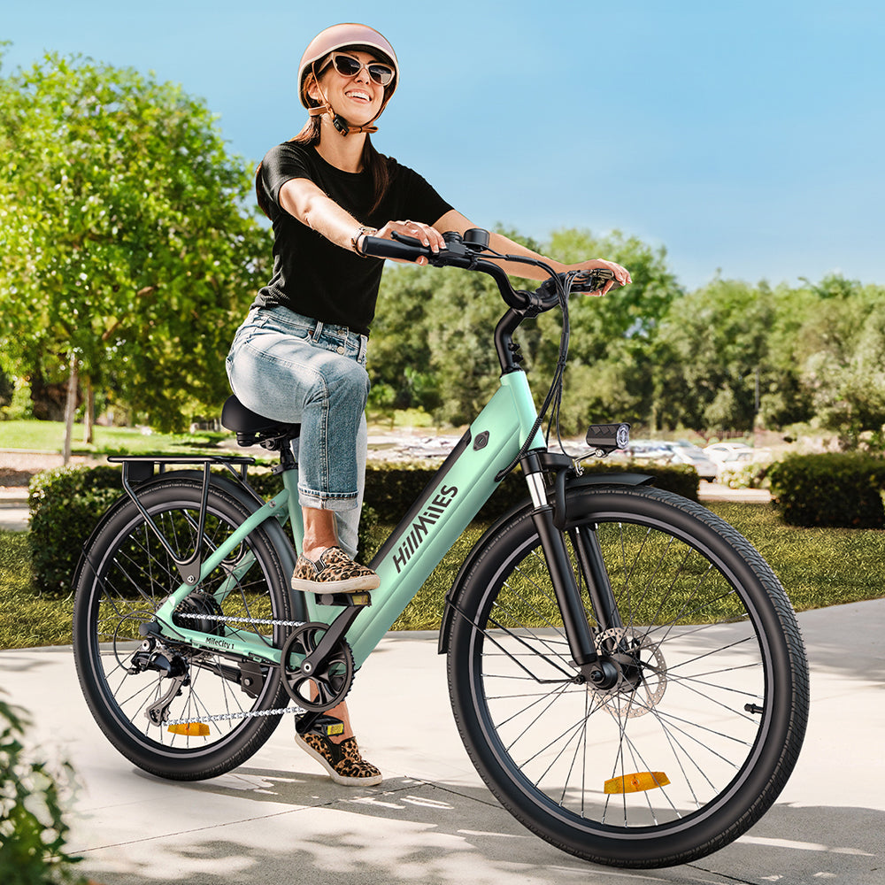 HillMiles MileCity1 250W 26" Electric Trekking Bike 468Wh City E-bike 36V 13Ah Battery