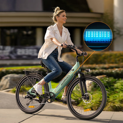 HillMiles MileCity1 250W 26" Electric Trekking Bike 468Wh City E-bike 36V 13Ah Battery