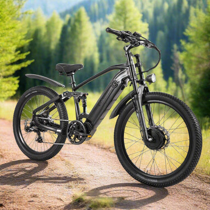 CMACEWHEEL AL26 MAX 500W*2 Dual Motor 26" E-Mountain Bike 816Wh EMTB With Torque Sensor 48V 17Ah Battery