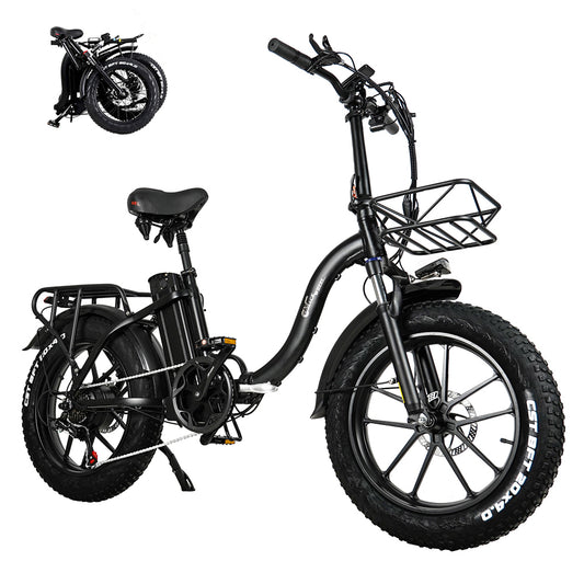 CMACEWHEEL Y20 750W 20" Step-through Folding Electric Fat Bike