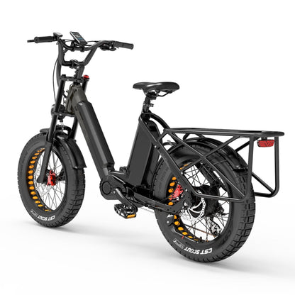 Bezior X500 Max 750W Bafang Motor 20" Fat Bike Cargo E-Bike Dual Batteries 37.5Ah Samsung Battery