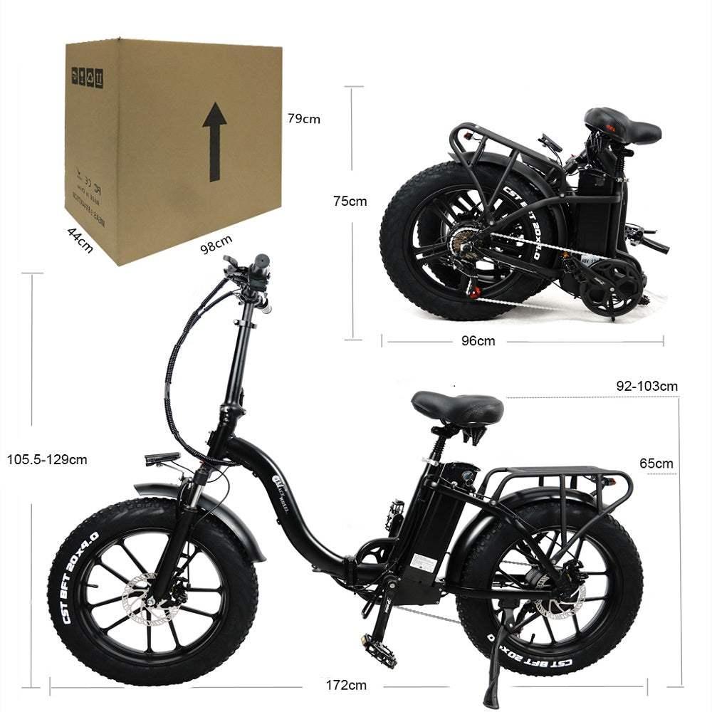 CMACEWHEEL Y20 750W 20" Step-through Folding Electric 15Ah Fat E-Bike [Pre-order] - Buybestgear