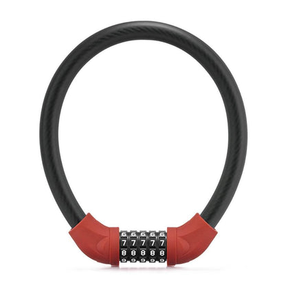 Vakole Fahrradschloss, Stahl, fünfstelliger Code, Diebstahlsicherung, 1,72 cm dickes Kabel, Passwortschloss